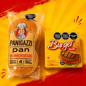 20 HAMBURGUESAS  SWIFT 70 grs + 20 PANES + ADEREZ0