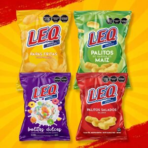 COMBO "LEQ" PAPAS FRITAS + PALITOS + CHIZITOS + BOLITAS COLORES