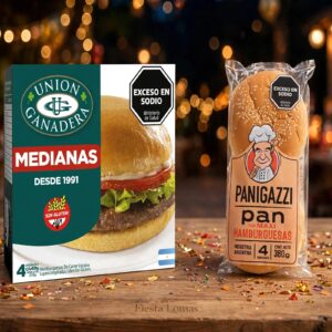 COMBO  32 HAMBURGUESAS "UNION GANADERA" 69grs. + 32 PANES + ADEREZO