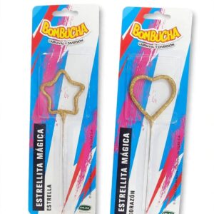 VELA CHISPITA SPARKLE CORAZON O ESTRELLA