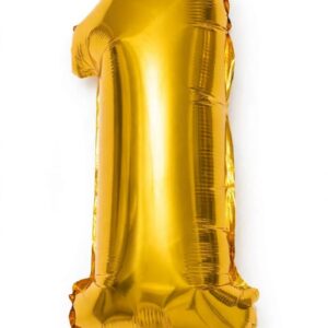 GLOBO NÚMERO DORADO 23" 40 CM