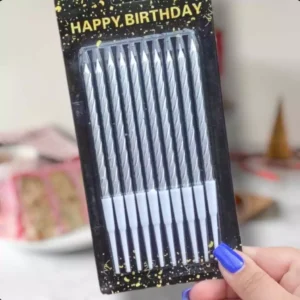 PACK VELAS METALIZADAS X10